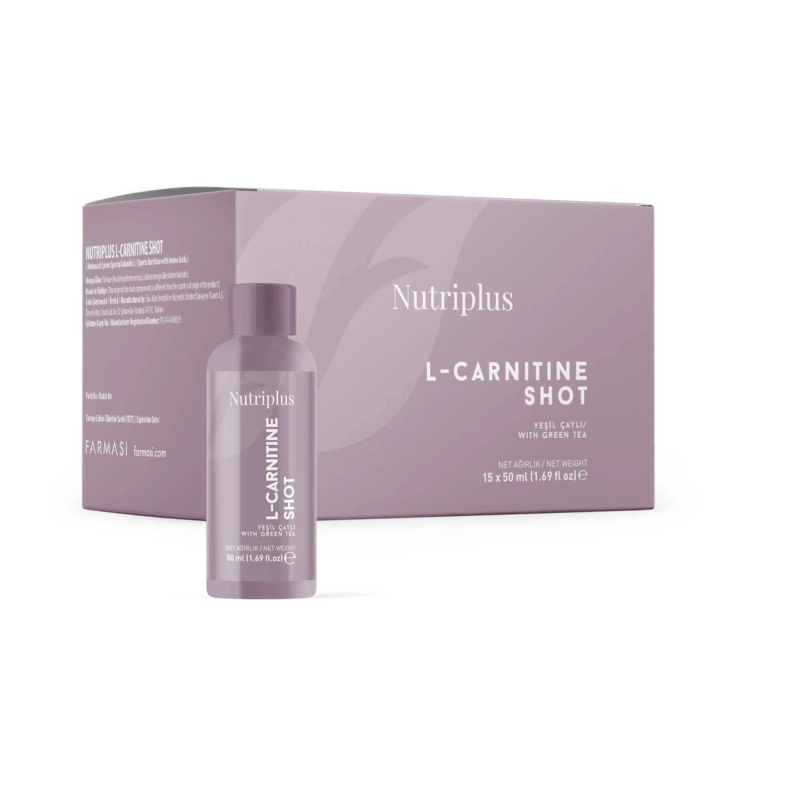 Nutriplus L-karnitín shot, 750 ml (15 x 50 ml e).